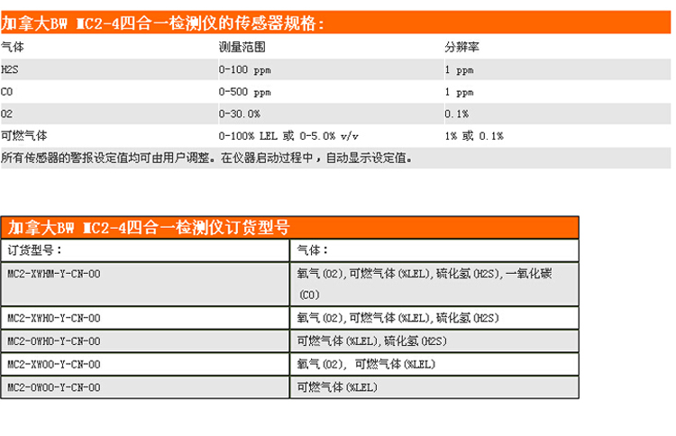 进口bw气体检测仪
